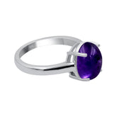 Natural Amethyst Ring For Women 925, Purple Stone February Birthstone Jewelry Women'S Day Gifts For Mom Wife Sister